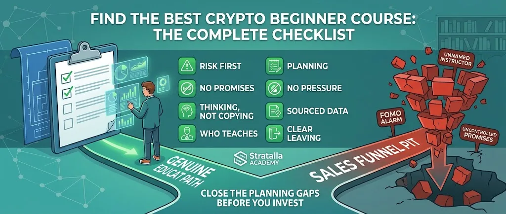 Scegliere il miglior corso di criptovalute per principianti con una checklist in 8 punti